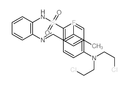 Benzenesulfonamide,N-[2-[[[4-[bis(2-chloroethyl)amino]-2-fluorophenyl]methylene]amino]phenyl]-4-methyl- Structure