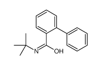 N-(1,1-Dimethylethyl)-2-biphenylcarboxamide structure