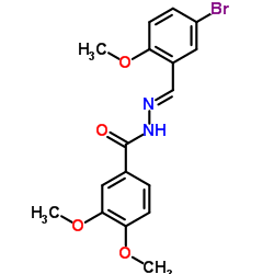 N'-[(5-BROMO-2-METHOXYPHENYL)METHYLENE]-3,4-DIMETHOXYBENZENECARBOHYDRAZIDE结构式