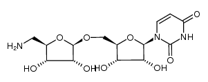 5'-O-(5''-amino-5''-deoxy-β-D-ribosyl)uridine结构式