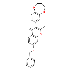 7-(Benzyloxy)-3-(3,4-dihydro-2H-1,5-benzodioxepin-7-yl)-2-methyl-4H-chromen-4-one Structure