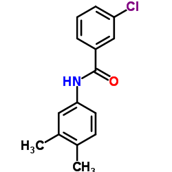 3-Chloro-N-(3,4-dimethylphenyl)benzamide结构式