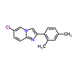 6-Chloro-2-(2,4-dimethylphenyl)imidazo[1,2-a]pyridine结构式