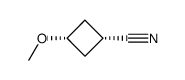 cis-3-methoxycyclobutanecarbonitrile structure