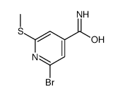 2-Bromo-6-(methylthio)-4-pyridinecarboxamide结构式
