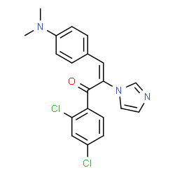 2-Propen-1-one,1-(2,4-dichlorophenyl)-3-[4-(dimethylamino)phenyl]-2-(1H-imidazol-1-yl)- Structure