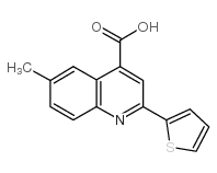 6-甲基-2-(2-噻吩基)喹啉-4-羧酸结构式