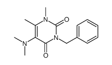 Uracil, 3-benzyl-1,6-dimethyl-5-dimethylamino-结构式