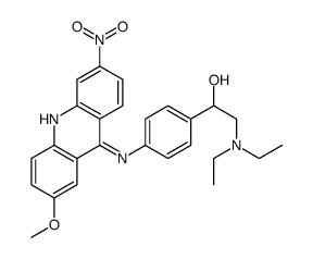 2-(diethylamino)-1-[4-[(2-methoxy-6-nitroacridin-9-yl)amino]phenyl]ethanol结构式