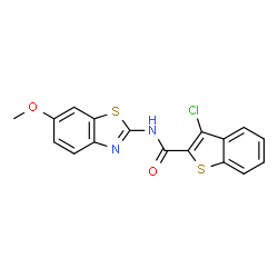 3-chloro-N-(6-methoxybenzo[d]thiazol-2-yl)benzo[b]thiophene-2-carboxamide结构式