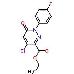 ETHYL 5-CHLORO-2,3-DIHYDRO-2-(4-FLUOROPHENYL)PYRIDAZIN-3-ONE-6-CARBOXYLAT结构式