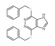 2,5-bis(benzylsulfanyl)-3,4,7,9-tetrazabicyclo[4.3.0]nona-2,4,7,10-tetraene结构式