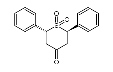 trans-2,3,5,6-Tetrahydro-2,6-diphenylthiopyran-4-one 1,1-dioxide结构式