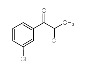 2-氯-1-(3-氯苯基)-1-丙酮结构式