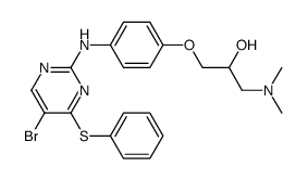5-bromo-2-{4-[2-hydroxy-3-(N,N-dimethylamino)propoxy]anilino}-4-(phenylthio)pyrimidine Structure