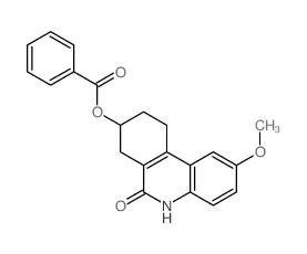 6(5H)-Phenanthridinone,8-(benzoyloxy)-7,8,9,10-tetrahydro-2-methoxy- structure
