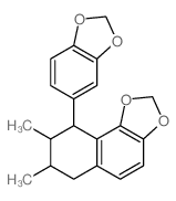 Naphtho[1,2-d]-1,3-dioxole, 6,7,8,9-tetrahydro-7.alpha., 8.beta.-dimethyl-9.alpha.-[3,4- (methylenedioxy)phenyl]- Structure