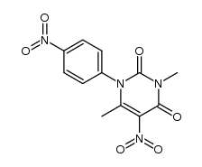 3,6-dimethyl-5-nitro-1-(p-nitrophenyl)uracil Structure
