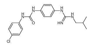 1-(3-isobutylguanidino)-4-(3-p-chlorophenylureido)benzene结构式