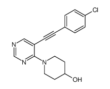 1-[5-[2-(4-chlorophenyl)ethynyl]pyrimidin-4-yl]piperidin-4-ol结构式