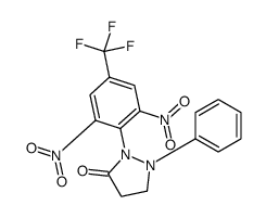 2-[2,6-dinitro-4-(trifluoromethyl)phenyl]-1-phenylpyrazolidin-3-one结构式