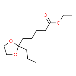 2-Propyl-1,3-dioxolane-2-pentanoic acid ethyl ester Structure
