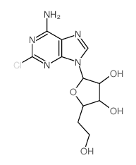 2-(6-amino-2-chloro-purin-9-yl)-5-(2-hydroxyethyl)oxolane-3,4-diol Structure