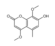 7-hydroxy-4,8-dimethoxy-5-methylchromen-2-one结构式