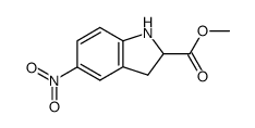 methyl 5-nitroindoline-2-carboxylate结构式