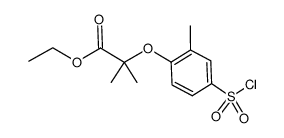 ethyl 2-(4-(chlorosulfonyl)-2-methylphenoxy)-2-methylpropanoate结构式