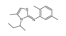 3-butan-2-yl-N-(2,5-dimethylphenyl)-4-methyl-1,3-thiazol-2-imine Structure