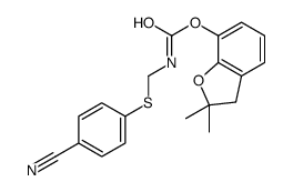 (2,2-dimethyl-3H-1-benzofuran-7-yl) N-[(4-cyanophenyl)sulfanylmethyl]carbamate Structure