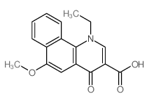 1-ethyl-6-methoxy-4-oxobenzo[h]quinoline-3-carboxylic acid结构式