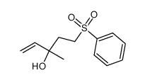 5-benzenesulfonyl-3-methyl-pent-1-en-3-ol结构式