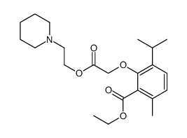 (2-Ethoxycarbonyl-6-isopropyl-3-methylphenoxy)acetic acid 2-piperidinoethyl ester Structure