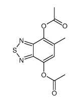 (5-acetyloxy-4-methyl-8λ4-thia-7,9-diazabicyclo[4.3.0]nona-1,3,5,7,8-pentaen-2-yl) acetate结构式