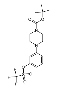 tert-butyl 4-(3-(((trifluoromethyl)sulfonyl)oxy)phenyl)piperazine-1-carboxylate结构式