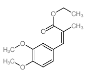 ethyl (Z)-3-(3,4-dimethoxyphenyl)-2-methyl-prop-2-enoate结构式
