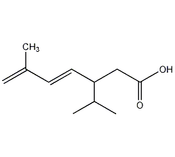 (4E)-3-Isopropyl-6-methyl-4,6-heptadienoic acid Structure