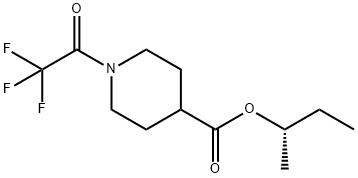 1-(Trifluoroacetyl)-4-piperidinecarboxylic acid (S)-1-methylpropyl ester Structure