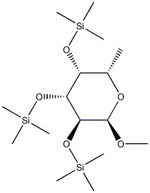 Methyl 2-O,3-O,4-O-tris(trimethylsilyl)-6-deoxy-α-L-galactopyranoside Structure