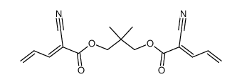 (E)-2-Cyano-penta-2,4-dienoic acid 3-((E)-2-cyano-penta-2,4-dienoyloxy)-2,2-dimethyl-propyl ester结构式