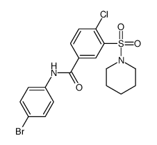 N-(4-bromophenyl)-4-chloro-3-piperidin-1-ylsulfonylbenzamide Structure