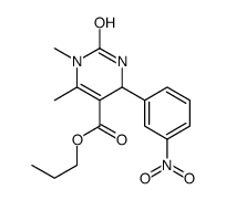 propyl 3,4-dimethyl-6-(3-nitrophenyl)-2-oxo-1,6-dihydropyrimidine-5-carboxylate Structure