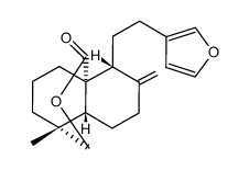 (4R)-8β-[2-(3-Furyl)ethyl]-4aα,5,6,7,8,8a-hexahydro-4-methyl-7-methylene-3H-4α,8aα-propano-1H-2-benzopyran-1-one结构式