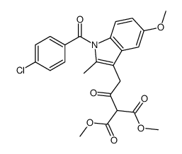[[1-(p-Chlorobenzoyl)-5-methoxy-2-methyl-1H-indol-3-yl]acetyl]malonic acid dimethyl ester结构式