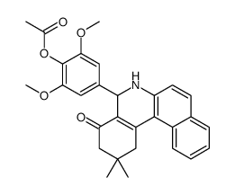 [4-(2,2-dimethyl-4-oxo-1,3,5,6-tetrahydrobenzo[a]phenanthridin-5-yl)-2,6-dimethoxyphenyl] acetate Structure