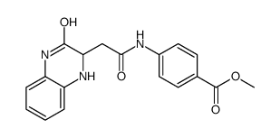 methyl 4-[[2-(3-oxo-2,4-dihydro-1H-quinoxalin-2-yl)acetyl]amino]benzoate结构式