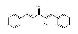 2-bromo-1,5-diphenyl-penta-1,4-dien-3-one结构式