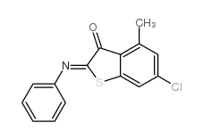 6-chloro-4-methyl-2-(phenylimino)benzo[b]thiophen-3(2H)-one Structure